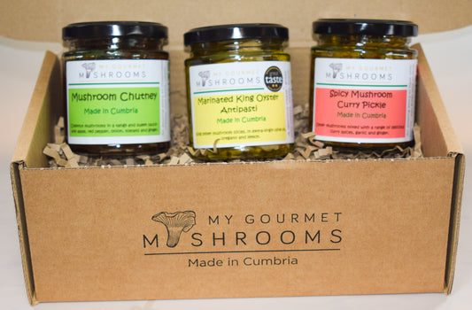 3  X 190ml Jars - Gourmet Mushroom Selection: Three Small Jars